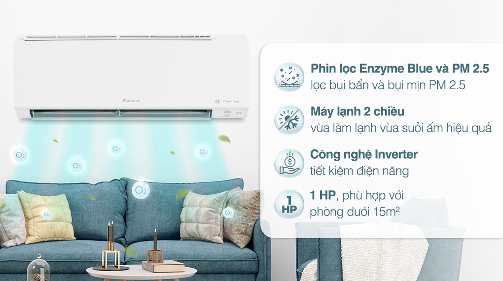 TOP điều hòa Daikin giúp tiết kiệm điện tốt và giá cả chi tiết