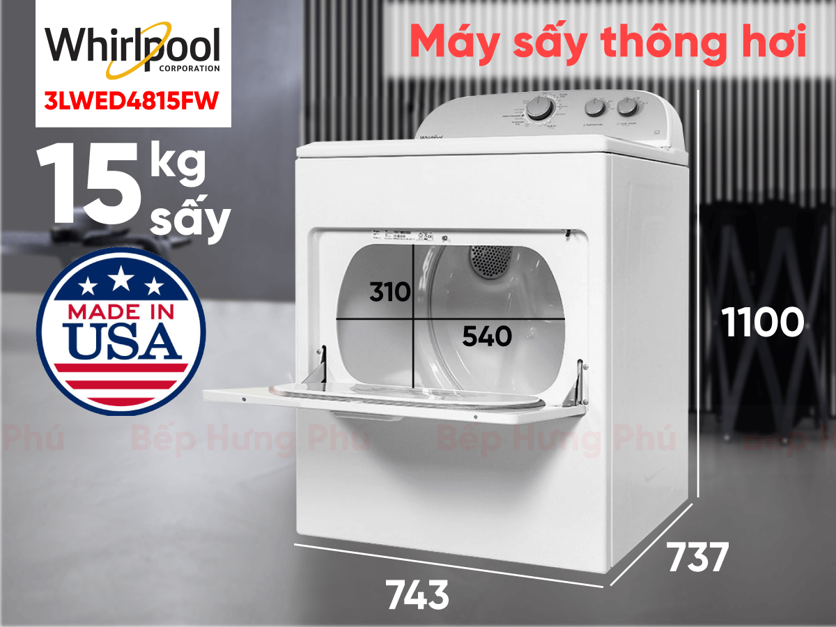 Top 3 mẫu máy sấy quần áo WhirlPool tốt nhất hiện nay cho bạn tham khảo