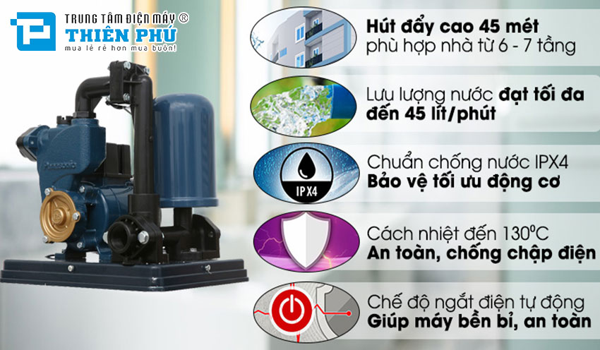 Máy Bơm Nước Tăng Áp Panasonic A-130JACK