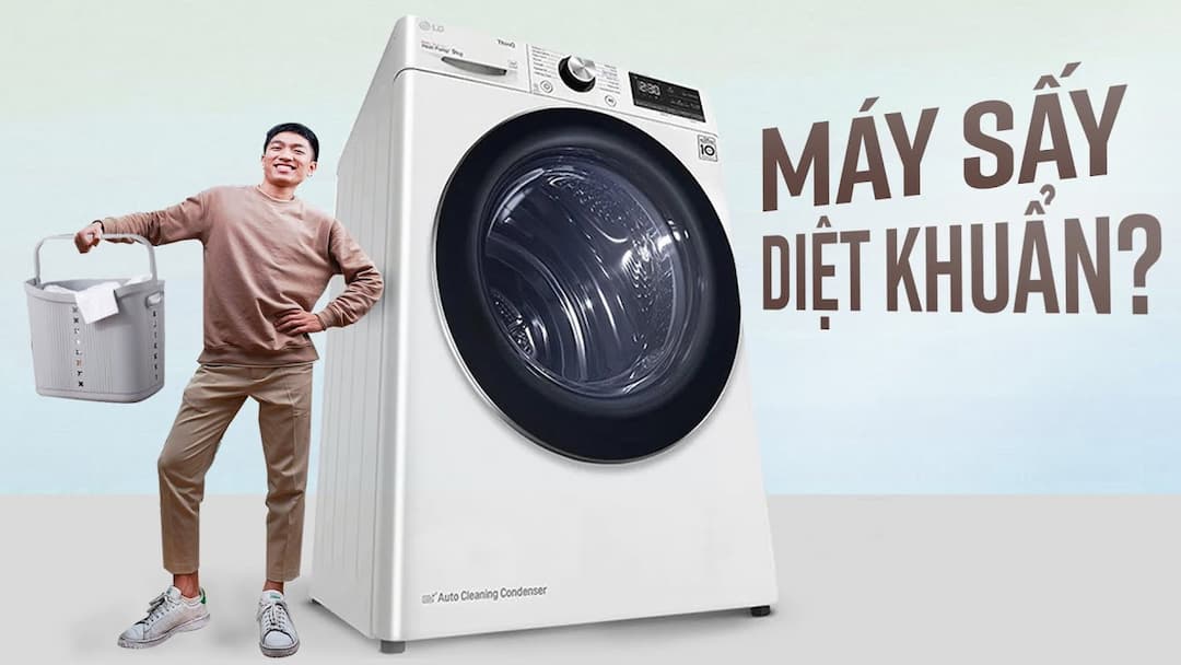 Tính năng hiện đại và ưu việt có trong máy sấy quần áo LG 9kg DVHP09W