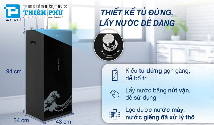 Máy Lọc Nước Kangaroo Hydrogen Nóng Lạnh KG10AP2 - 10 Lõi