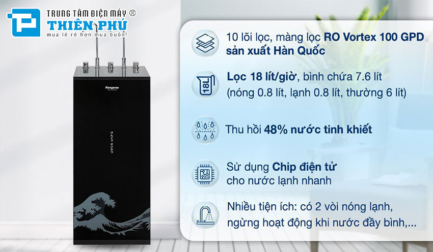 Máy Lọc Nước Kangaroo Hydrogen Nóng Lạnh KG10AP2 - 10 Lõi