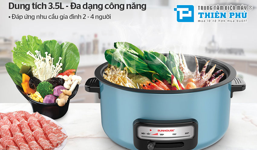 Nồi Lẩu Điện Sunhouse SHD4527 3.5 Lít