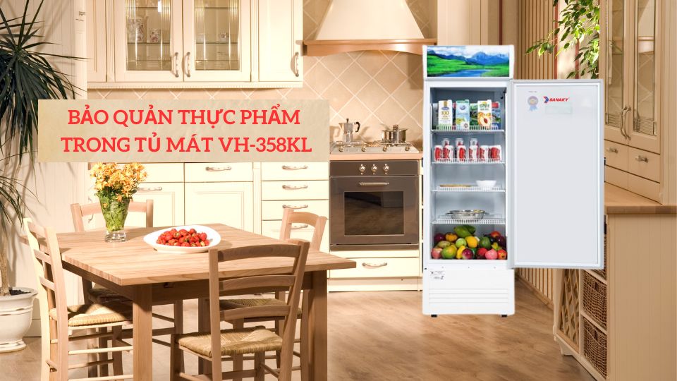 Trưng bày bát ngát với tủ mát Sanaky 1 cánh 290 lít VH-358KL