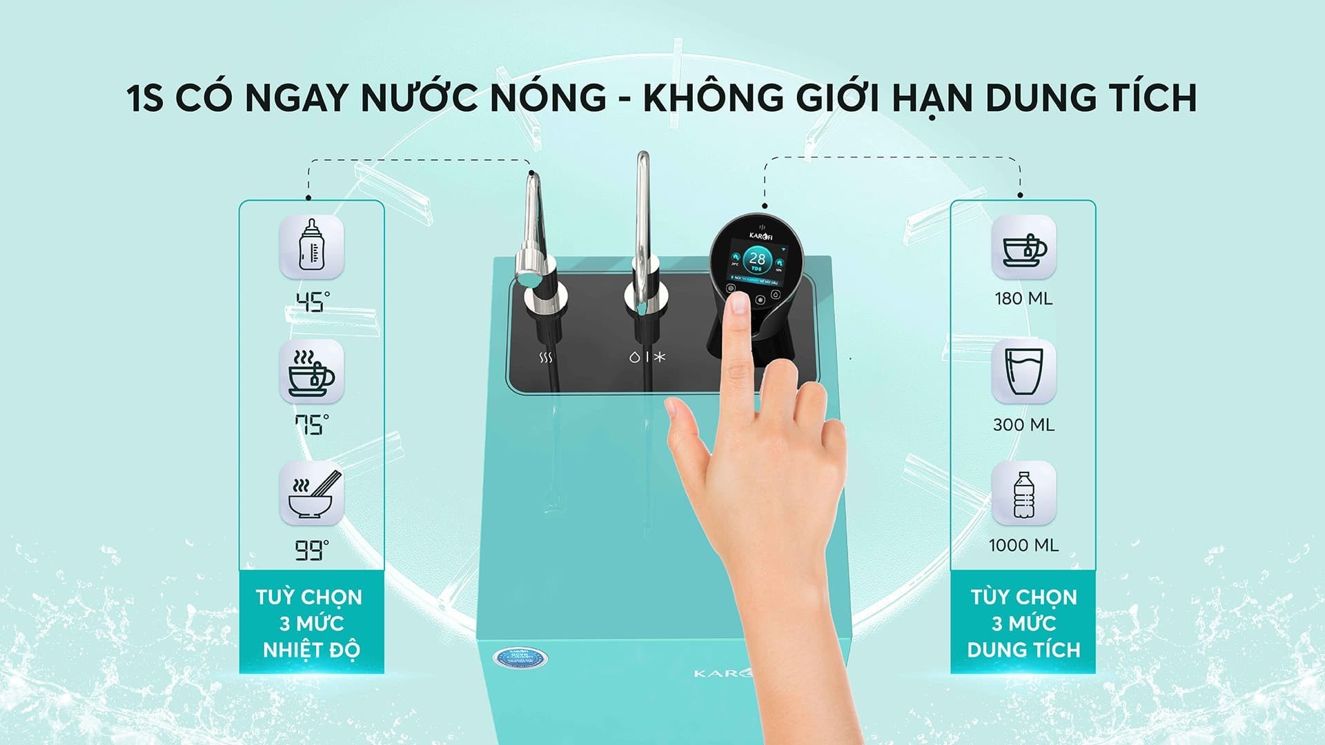 Tích hợp 2 chế độ nóng- lạnh