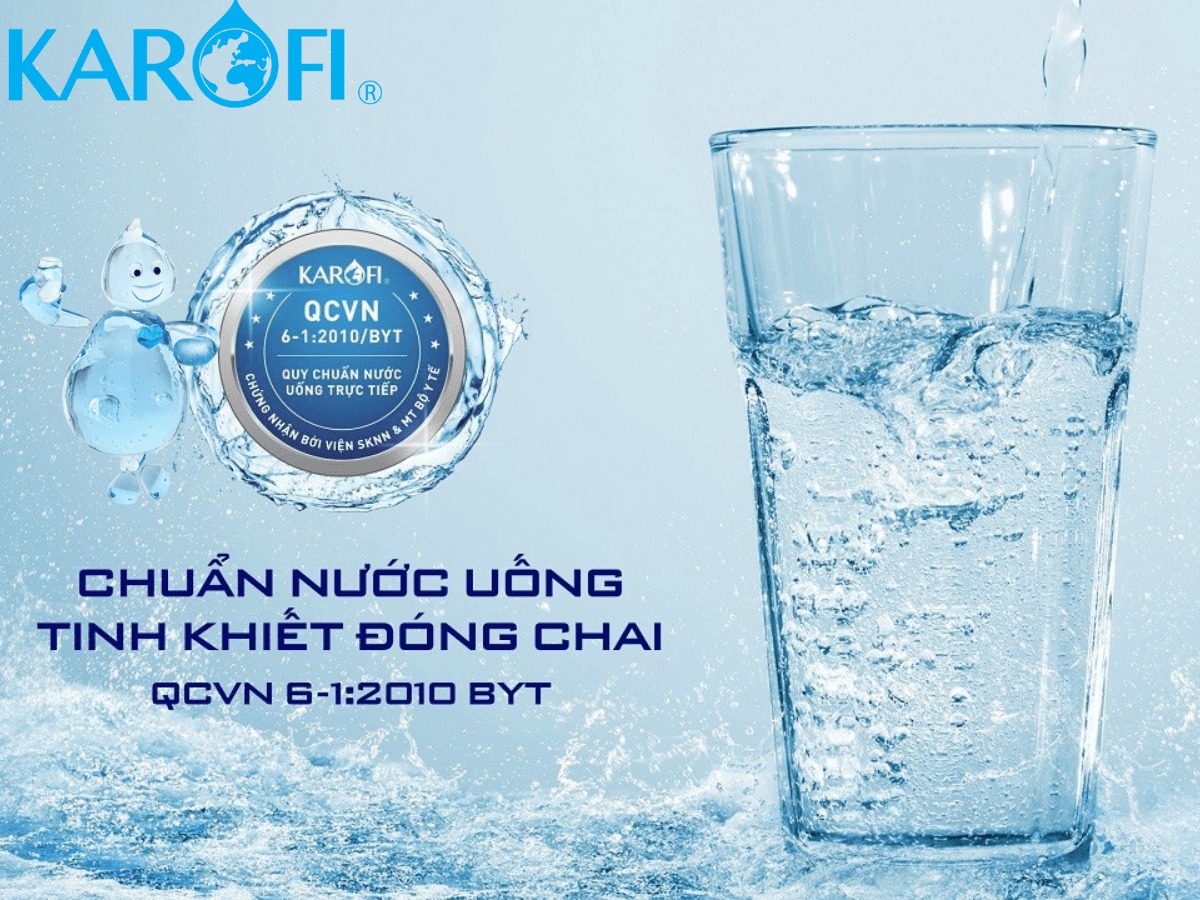 Nguồn nước sau lọc đạt chứng nhận QCVN 6-1:2010