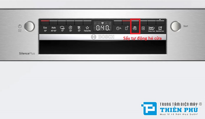 máy rửa bát âm tủ Bosch serie 4 SMI4ECS14E sấy tự động hé cửa Efficient Dry