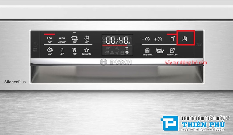 máy rửa bát Bosch âm tủ 14 bộ SMU6ECS57E sấy tự động hé cửa