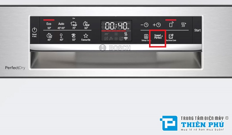 Speed Perfect Plus trên máy rửa bát Bosch có sấy Zeolith SMI6ZCS49E