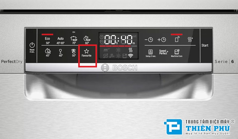 Hướng dẫn sử dụng chế độ Favourite trên máy rửa bát Bosch serie 6