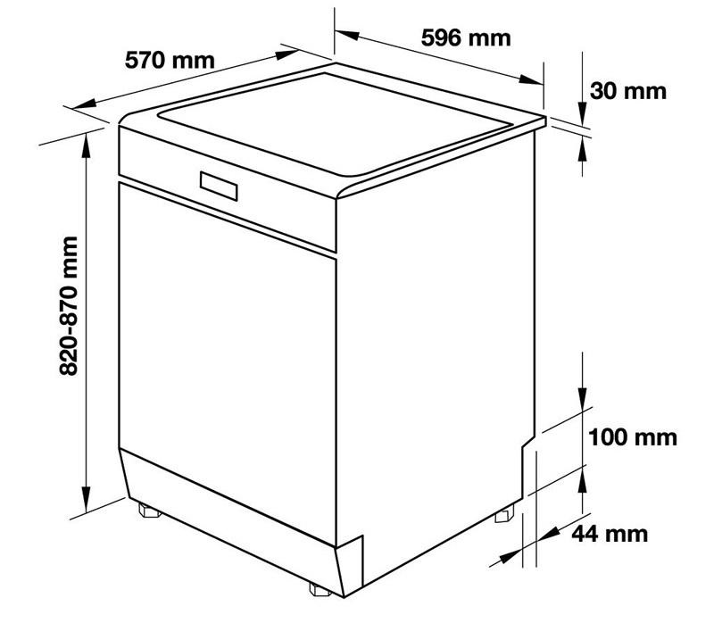 Đặt máy rửa chén độc lập Hafele HDW-F60C vào vị trí đã chuẩn bị