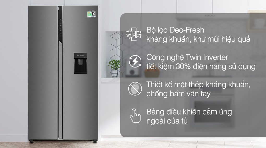 Khám phá công nghệ tuyệt vời trên tủ lạnh Aqua AQR-SW541XA(BL) 570 lít
