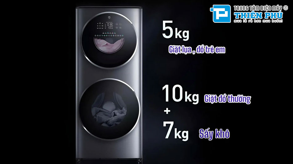 Tháp Giặt Sấy Xiaomi Giặt 15Kg Sấy 7Kg Mijia XM21