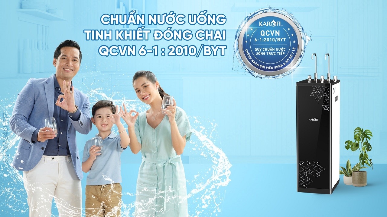 Cho nguồn nước sau lọc đạt chuẩn quốc gia