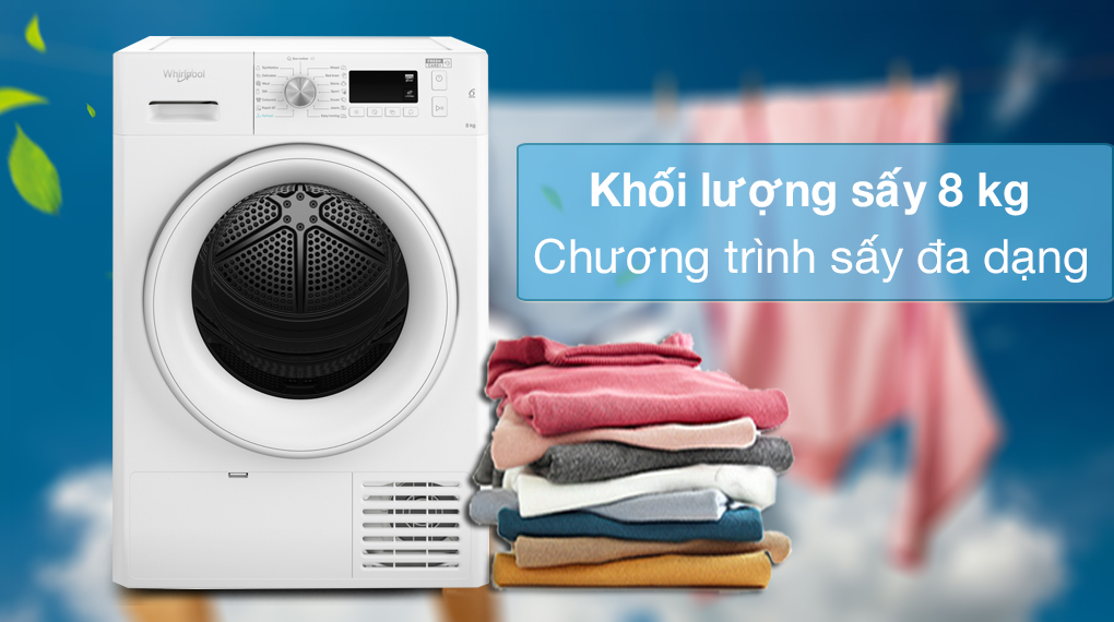 Top 3 mẫu máy sấy quần áo WhirlPool tốt nhất hiện nay cho bạn tham khảo