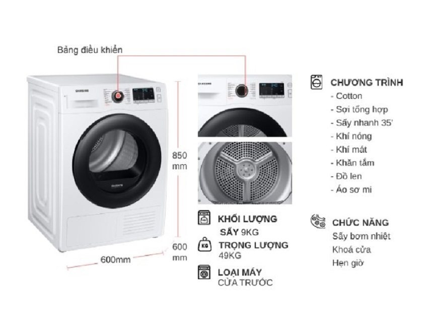 Top 3 máy sấy quần áo Samsung dưới 15 triệu là lựa chọn tốt nhất cho gia đình