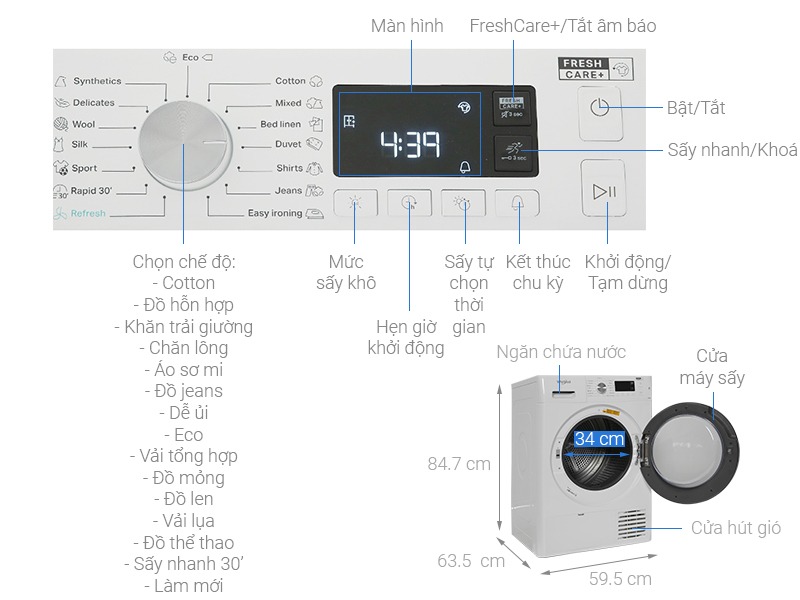 Có nên mua máy sấy quần áo ngưng tụ Whirlpool FFT CM118XB EE ?