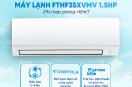 Những lí do điều hòa Daikin 12000btu 2 Chiều Inverter FTHF35XVMV/RHF35XVMV luôn bán chạy tại thị trường Việt Nam