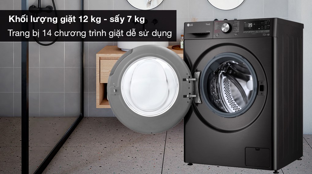 Máy giặt sấy LG inverter FV1412H3BA 