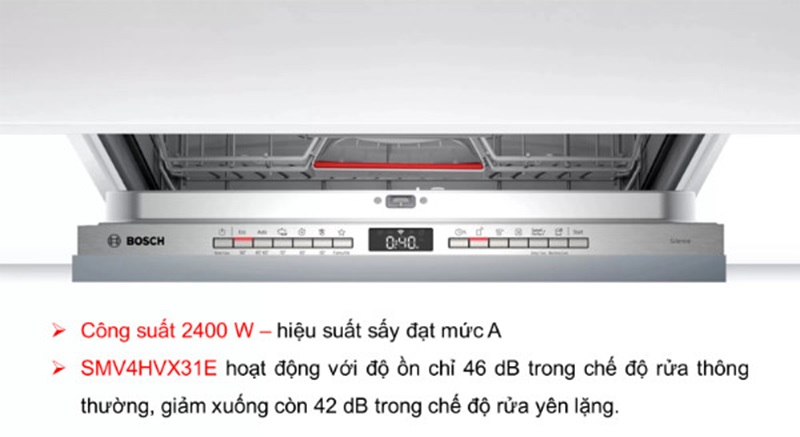 Bosch SMV4HVX31E rửa - sấy hoàn hảo