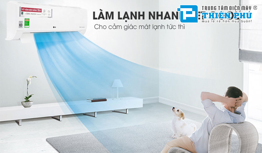 4 bước vệ sinh điều hòa LG Inverter 1 chiều V13WIN1 đơn giản tại nhà