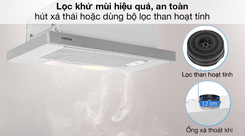 Máy hút mùi Hafele HH-TI60D hai chế độ hút khử