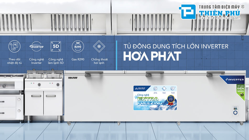 Tủ Đông Hòa Phát Inverter 1190 Lít HPF AD81190.1