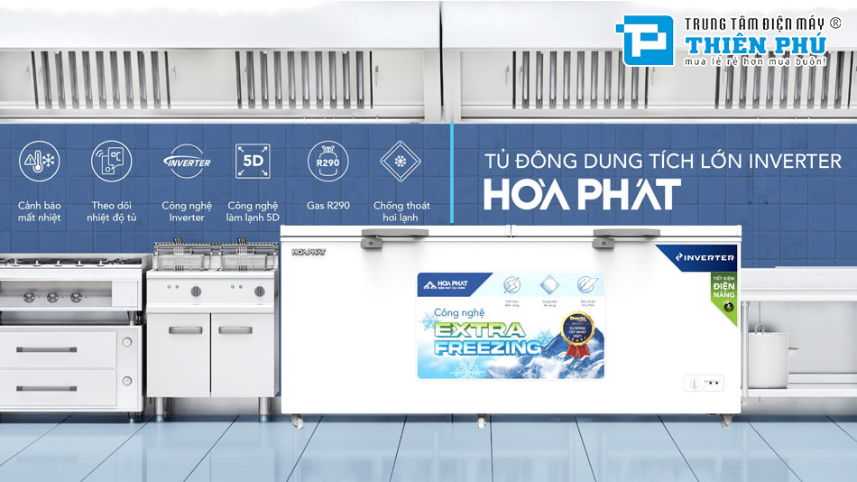 Tủ Đông Hòa Phát Inverter 544 Lít HPF AD8544