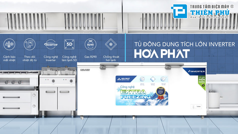 Tủ Đông Hòa Phát Inverter 783 Lít HPF AD8783