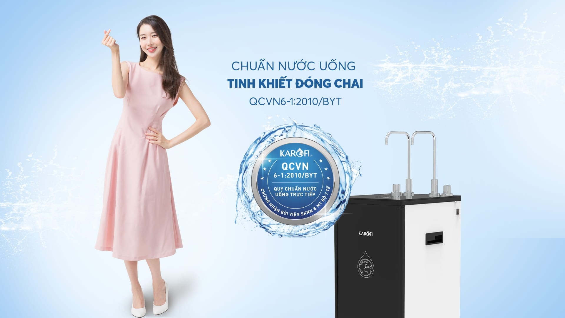 Nước sau lọc từ máy lọc nước Karofi KAH-D10 đạt chuẩn quốc gia