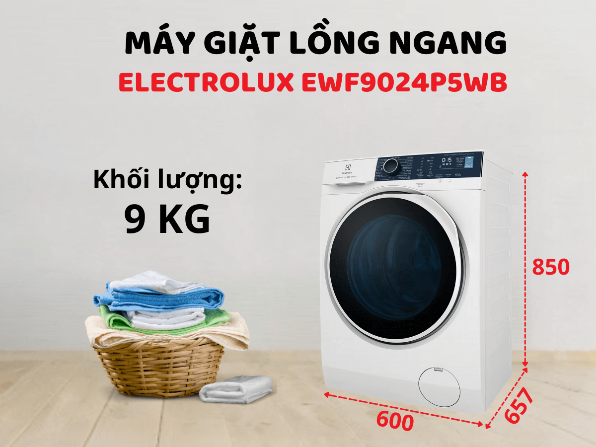 máy giặt 9kg Electrolux EWF9024P5WB 