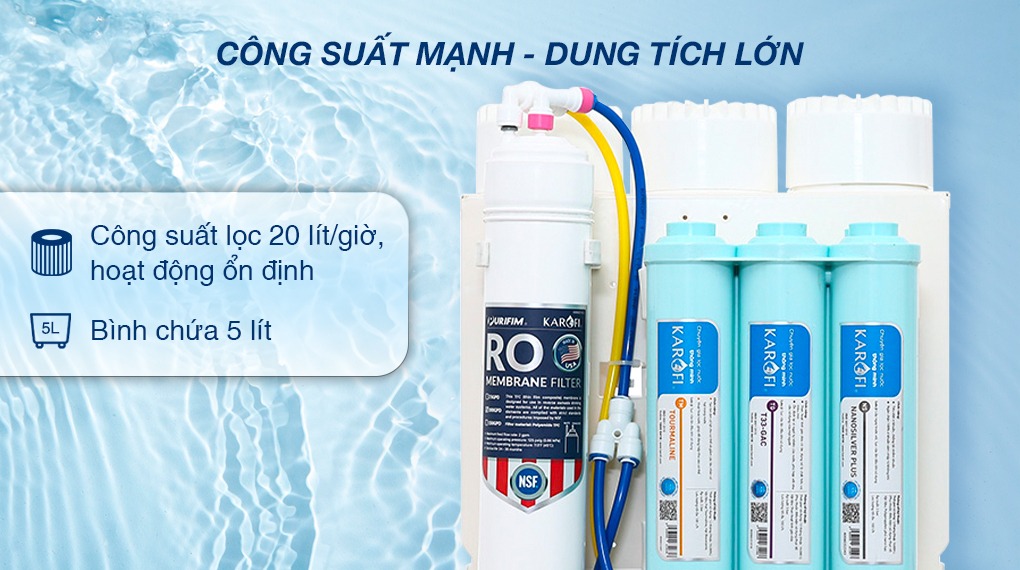 Máy lọc nước Karofi KAQ-U05G 10 lõi