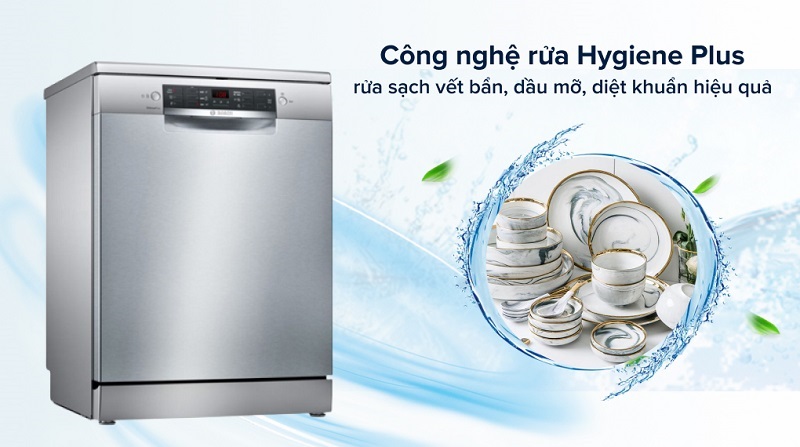 Máy rửa bát Bosch SMS46GI01P sấy khô - diệt khuẩn vượt trội