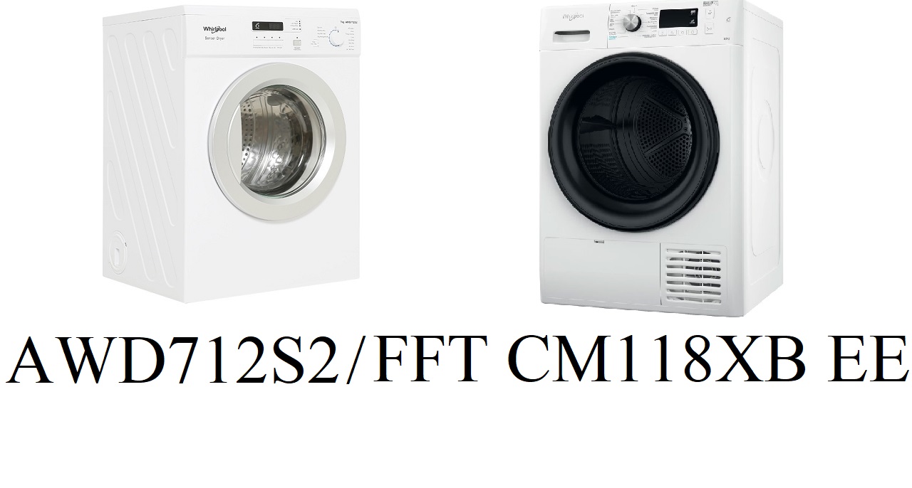 So sánh máy sấy quần áo Whirlpool AWD712S2 và FFT CM118XB EE