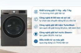 Đánh giá máy giặt sấy LG inverter FV1411H3BA 11kg qua 5 phương diện