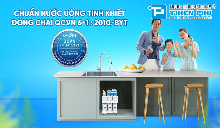 Máy lọc nước Karofi KAQ-U03 Pro 10 lõi công nghệ SMAX và AioTec nguồn nước sạch chuẩn quốc gia