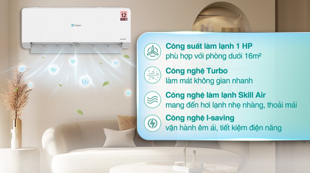 Top 3 điều hòa Casper 9000btu giá rẻ chỉ 5 triệu đáng mua nhất 2024