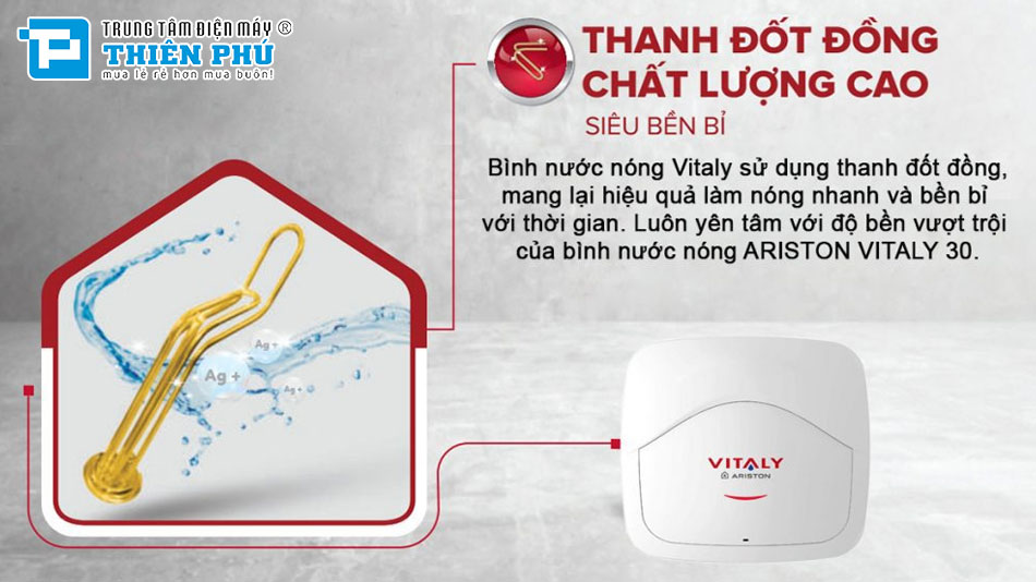 bình nóng lạnh ariston vitaly 30