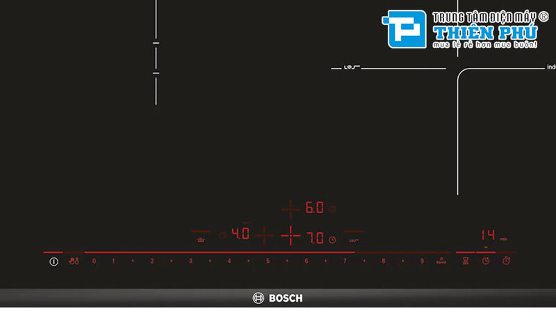 Bếp từ Bosch PID775DC1E nổi bật với 17 mức công suất