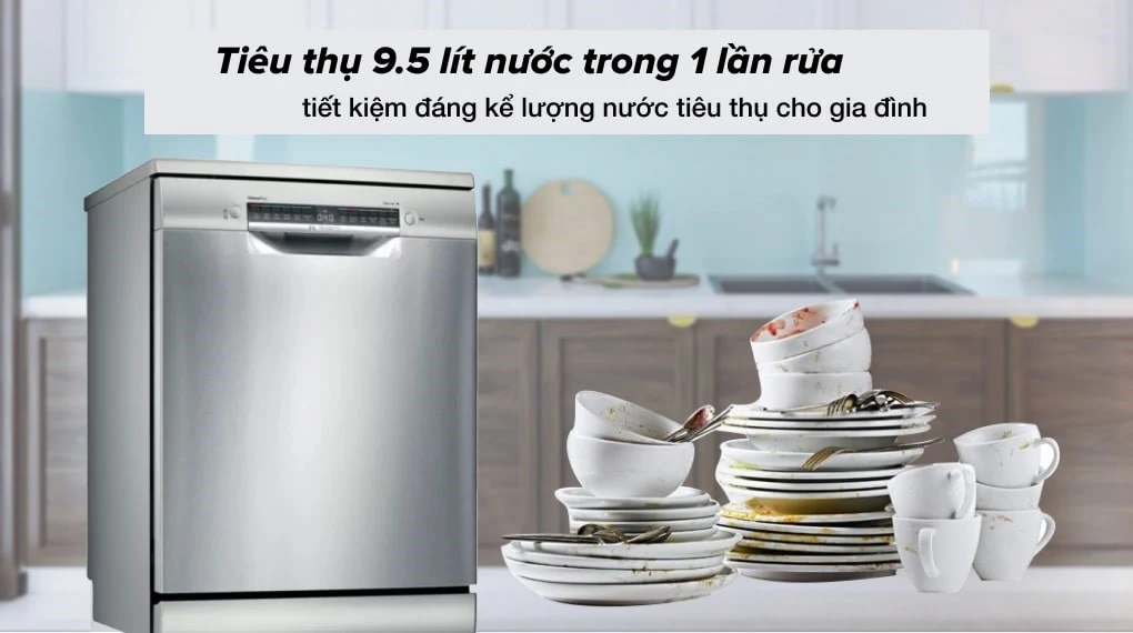 Bosch SMS4IVI01P tiết kiệm điện nước