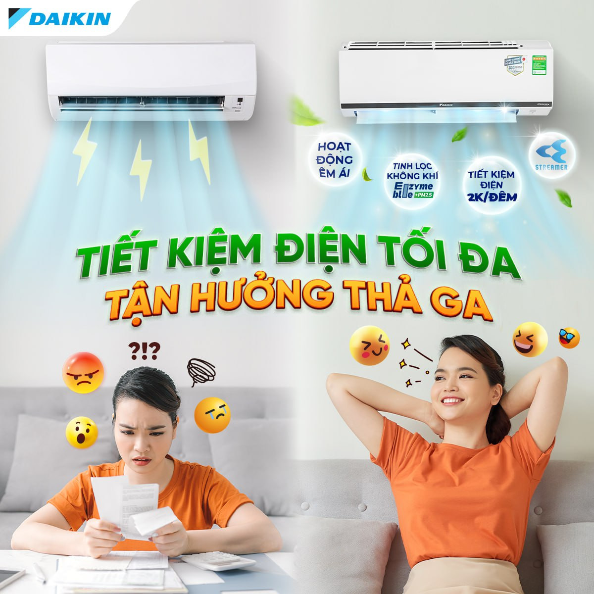 Điều hòa Daikin 18000btu 1 chiều FTKB50XVMV: Công nghệ tiên tiến, làm mát tức thì