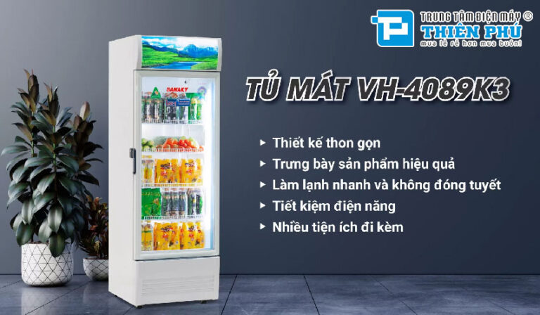 Tìm hiểu chi tiết về dòng tủ mát Sanaky 1 cánh inverter VH-4089K3