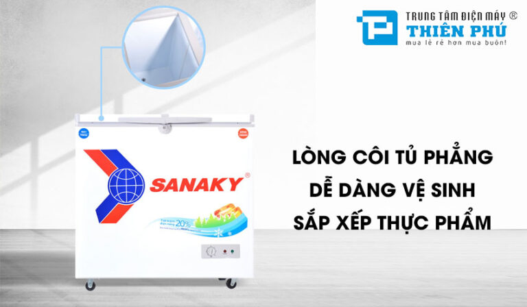 Đánh giá có nên mua tủ đông Sanaky 1 đông 1 mát VH-2599W1 không?