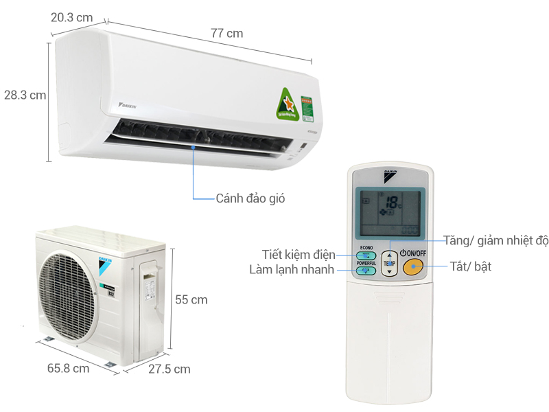 Tìm hiểu chi tiết về điều hòa Daikin 12000btu FTXM35XVMV/RXM35XVMV