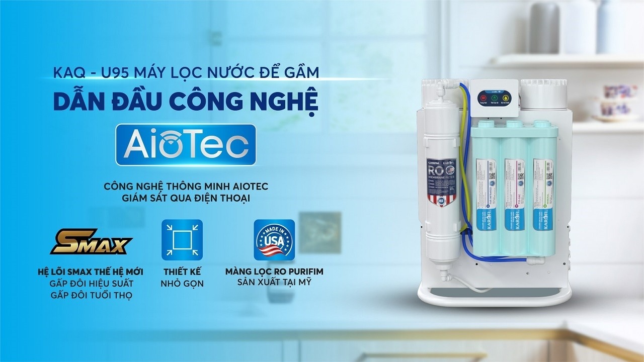 Máy lọc nước giá rẻ Karofi 10 lõi KAQ-U95