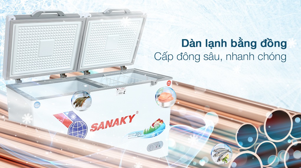 Tủ đông Sanaky Inverter VH-5699W4K: Sản phẩm chất lượng trong tầm giá 10 triệu