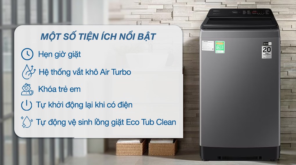 máy giặt Samsung inverter WA95CG4545BDSV 9,5kg 