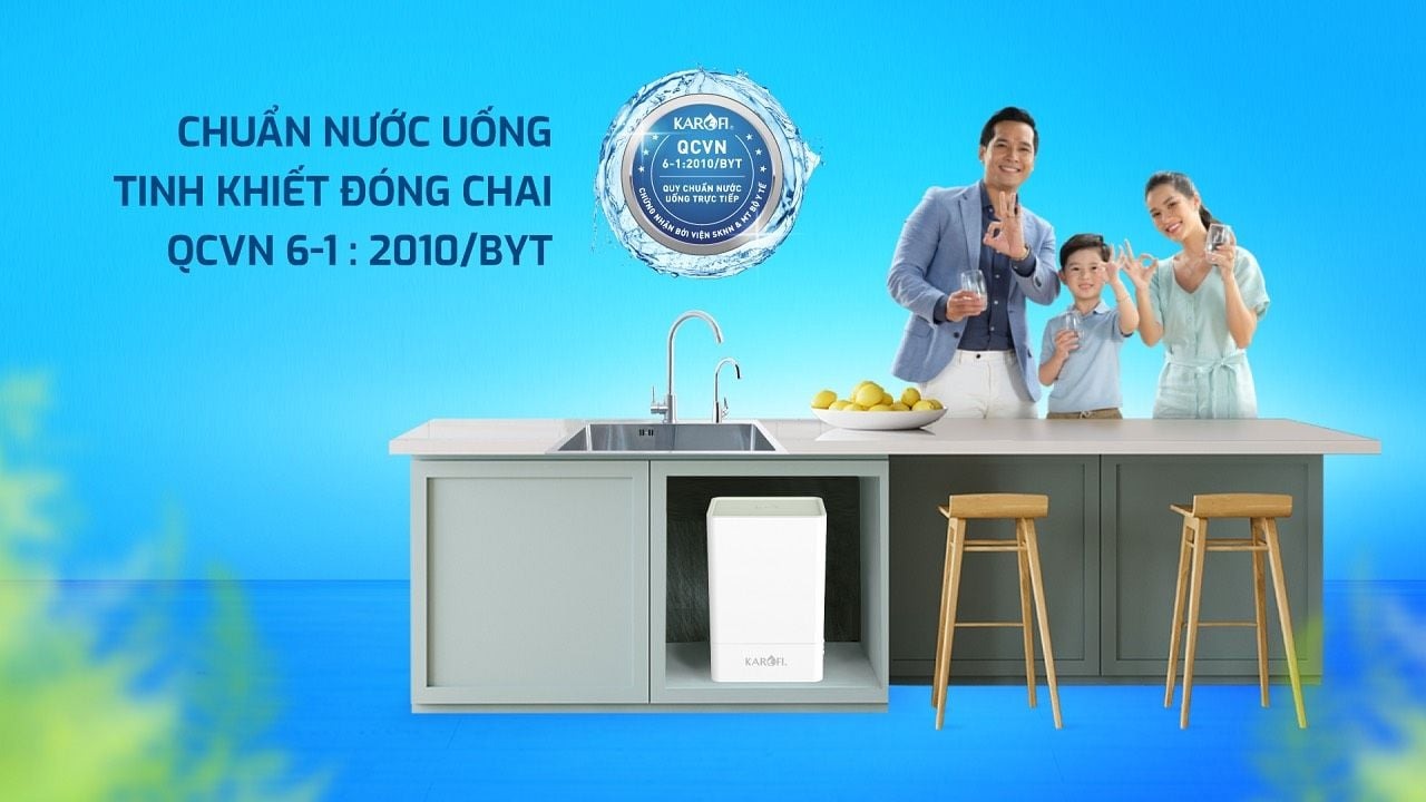 Nguồn nước sau lọc đạt tiêu chuẩn quốc gia