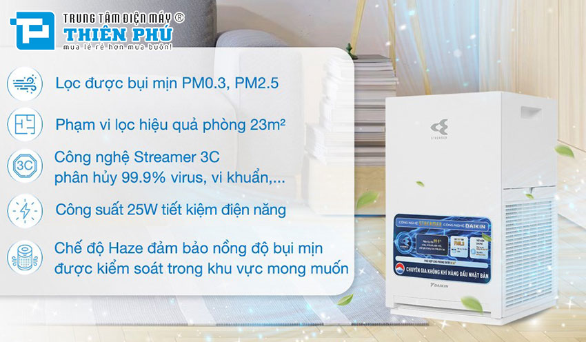 Máy lọc không khí Daikin MC30YVM7: Tận hưởng sự thoải mái với không gian trong lành