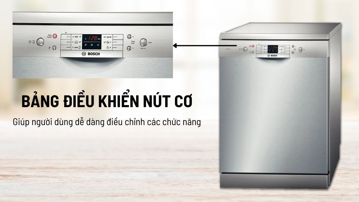 Máy rửa bát Bosch SMS63L08EA 12 bộ series 6: Trợ thủ đắc lực cho các bà nội trợ